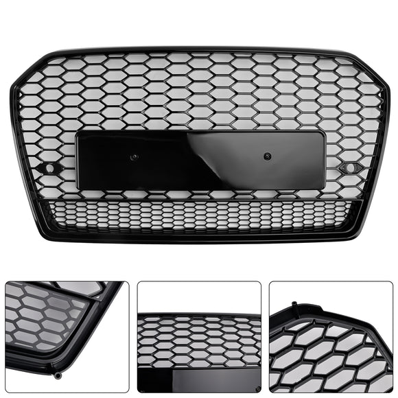2015-2018 Audi A6 /A6 Sline /S6 C7 RS6 Style Grill etupuskuri hunajakennoverkko musta säleikkö