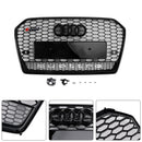 2015-2018 Audi A6 /A6 Sline /S6 C7 RS6 Style Grill Front Bumper Honeycomb Mesh Black Grille-36