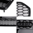 2015-2018 Audi A6 /A6 Sline /S6 C7 RS6 Style Grill Front Bumper Honeycomb Mesh Black Grille-34