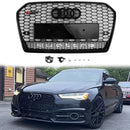 2015-2018 Audi A6 /A6 Sline /S6 C7 RS6 Style Grill Front Bumper Honeycomb Mesh Black Grille-42