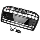 Rejilla estilo S6 para Audi A6/A6 Sline/S6 C7 2016-2018, rejilla negra con listones de malla para parachoques delantero-13