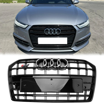 Audi A6 S6 C7 2016–2018 S6 Style Frontstoßstangengrill, schwarzer Ersatzgrill