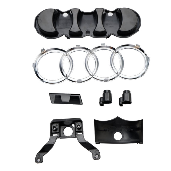 Rejilla estilo S6 para Audi A6/A6 Sline/S6 C7 2016-2018, rejilla negra con listones de malla para parachoques delantero