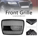 2008-2011 Audi A6 /S6 /A6 Sline C6 RS6 Style Grill Front Bumper Honeycomb Sport Mesh Hex Black Grille-4