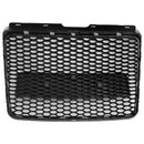 2004-2011 Audi A6 C6 Honeycomb Grill Front Bumper RS Style Black Replacement Grille With Sensor Hole-11