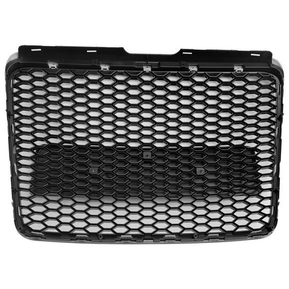 2004-2011 Audi A6 C6 Honeycomb Grill Front Bumper RS Style Black Replacement Grille With Sensor Hole