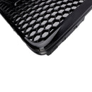 2004-2011 Audi A6 C6 Honeycomb Grill Front Bumper RS Style Black Replacement Grille With Sensor Hole-13