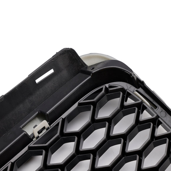 2004-2011 Audi A6 C6 Honeycomb Grill Front Bumper RS Style Black Replacement Grille With Sensor Hole