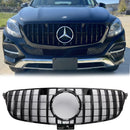 Mercedes Benz Clase GLE W166 Parrilla delantera superior del parachoques GT negra (2015-2018)-4
