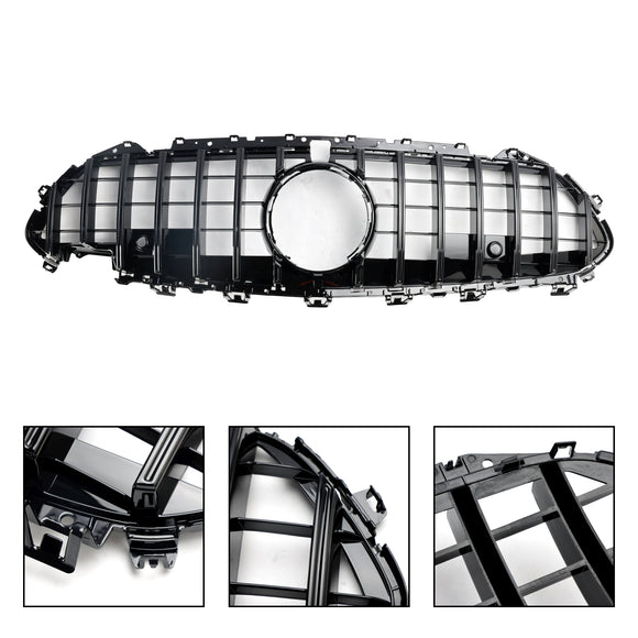 Mercedes Benz Classe CLS 2018-2024 C257 Calandre avant noire brillante Pare-chocs supérieur Style GT Grille de remplacement