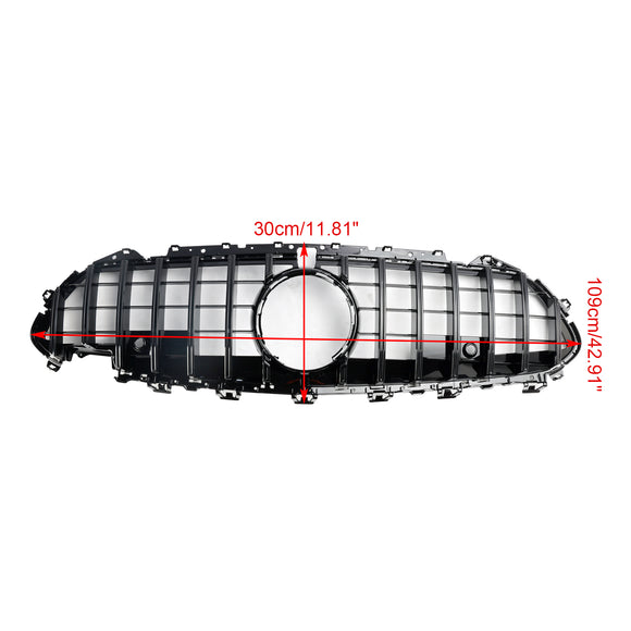 Mercedes Benz Classe CLS 2018-2024 C257 Calandre avant noire brillante Pare-chocs supérieur Style GT Grille de remplacement