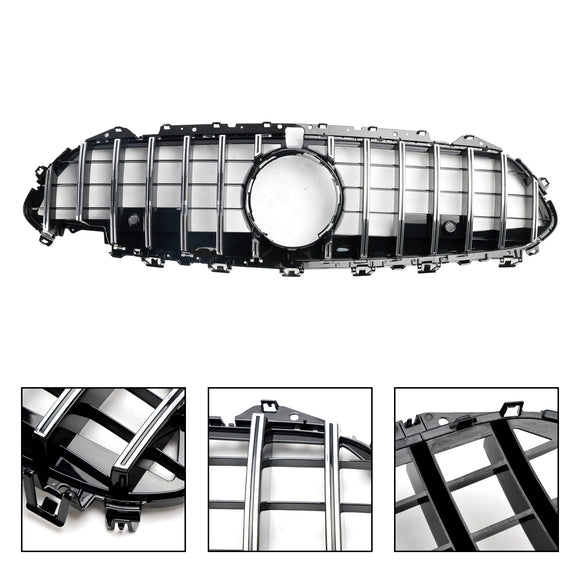 Mercedes Benz Classe CLS C257 CLS300/400/350/450/53 2018-2024 Grille de pare-chocs avant noire/chromée GT Style Grille
