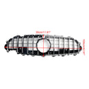 Mercedes Benz Classe CLS C257 CLS300/400/350/450/53 2018-2024 Grille de pare-chocs avant noire/chromée GT Style Grille-18