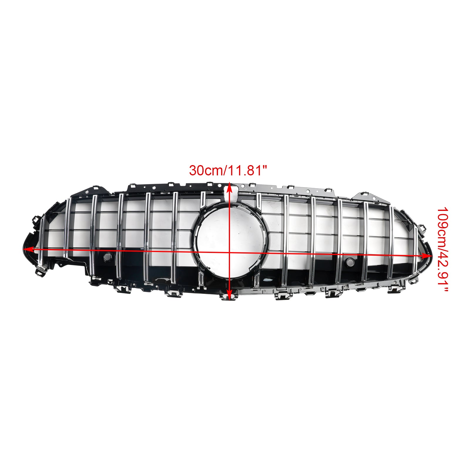 Parrilla delantera para parachoques Mercedes Benz Clase CLS C257 CLS300/400/350/450/53 2018-2024, estilo AMG, color negro y cromado