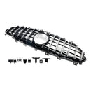 Mercedes Benz Classe CLS C257 CLS300/400/350/450/53 2018-2024 Grille de pare-chocs avant noire/chromée GT Style Grille-23