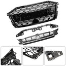 Parrilla estilo Audi A3/A3 Sline/S3 RS3 2020-2024, parachoques delantero, rejilla de repuesto negra tipo panal-5