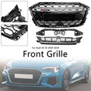 Griglia nera lucida del paraurti anteriore della griglia del favo di stile di Audi A3/S3 RS3 2020-2024-5