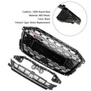 Griglia nera lucida del paraurti anteriore della griglia del favo di stile di Audi A3/S3 RS3 2020-2024-7