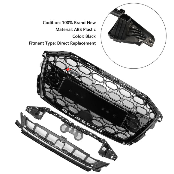 Griglia nera lucida del paraurti anteriore della griglia del favo di stile di Audi A3/S3 RS3 2020-2024