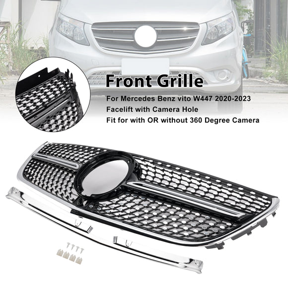 Mercedes Bnez Vito / Metris W447 2020-2023 Diamond Grill Front Bumper Chrome Grille