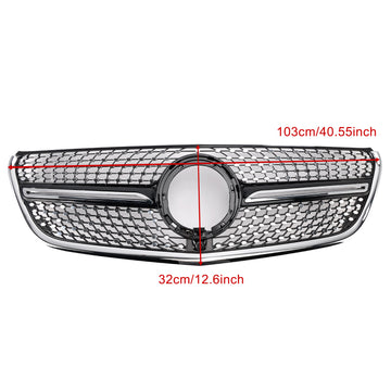 Mercedes Bnez Vito / Metris W447 2020-2023 Diamond Grill Front Bumper Chrome Grille - 0