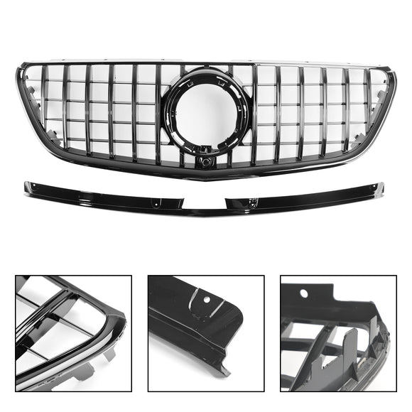 Mercedes Bnez Vito / Metris W447 Front Grill 2020-2023 Upper Bumper Black / Chrome Grille