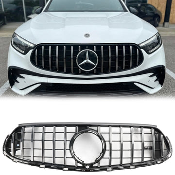 Mercedes Benz GLC-Class X254 AMG-Line GLC200/220/300/400/GLC43 2022-2026 Front Bumper Grill Chrome GTR Style Grille