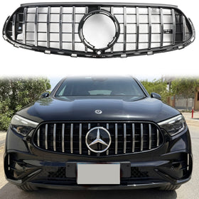 2022-2024 Mercedes Benz GLC-Class V254 AMG Line GT Style Grille Front Bumper Chrome Replacement Grill