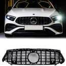 Mercedes Benz A-Class W177 2023-2025 GTR Style Grill Glossy Black Front Bumper Replacement Grille-1