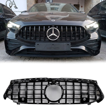 2023-2025 Mercedes Benz A-Class W177 A180/A200/A220/A250/A35 Front Grill GT Style Panamericana Front Bumper Black Grille