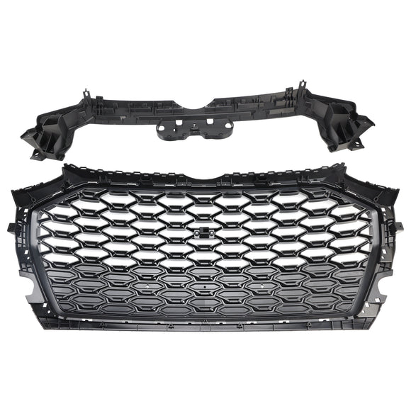 2021-2025 Audi Q5 / SQ5 RSQ5 Style Grille Front Bumper Honeycomb Mesh Black Grill