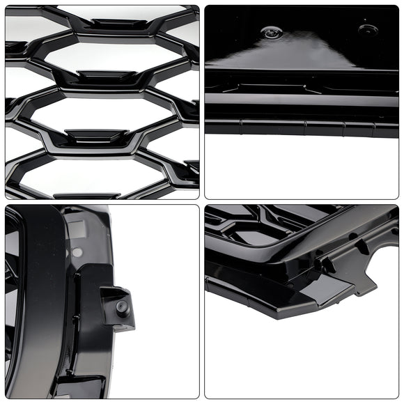 2021-2025 Audi Q5 / SQ5 RSQ5 Style Grille Front Bumper Honeycomb Mesh Black Grill