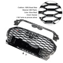 2021-2025 Audi Q5/SQ5 RSQ5 griglia stile paraurti anteriore maglia a nido d'ape griglia nera con anello emblema-5