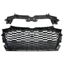 2021-2025 Audi Q5/SQ5 RSQ5 griglia stile paraurti anteriore maglia a nido d'ape griglia nera con anello emblema-11