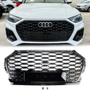 Audi Q5/Q5 Sline/SQ5 2021-2024 hunajakenno etusäleikkö ylempi puskurin vaihto Musta RS Style Grill-1
