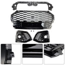 Audi Q5 Sline / SQ5 2021-2025 RS Style Front Bumper Grille Honeycomb Grill & Fog Light Grille-5