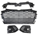 Audi Q5 Sline / SQ5 2021-2025 RS Style Front Bumper Grille Honeycomb Grill & Fog Light Grille-8