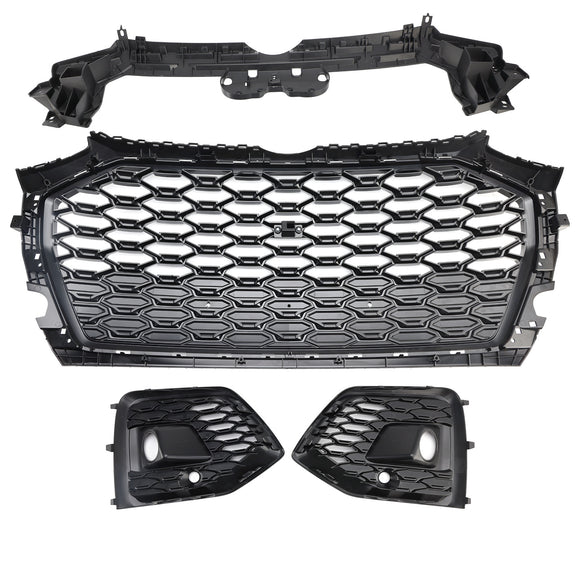 Audi Q5 Sline / SQ5 2021-2025 RS Style Front Bumper Grille Honeycomb Grill & Fog Light Grille