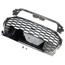 2021-2025 Audi Q5 / SQ5 RSQ5 Style Grille Front Bumper Honeycomb Mesh Black Grill-9