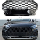 Audi Q5/Q5 Sline/SQ5 2021-2024 hunajakenno etusäleikkö ylempi puskurin vaihto Musta RS Style Grill-3