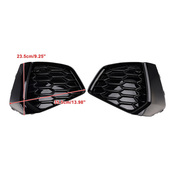 Audi A3 S-line / S3 8Y 2021-2023 Front Lower Grill Fog Light Grill Glossy Black Cover 8YG807671A 8YG807672A