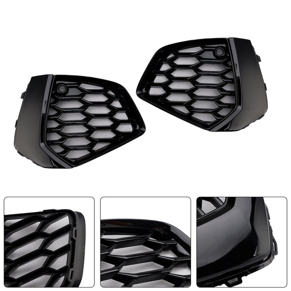 2021-2023 Audi A3 Sline/S3 8Y Griglia inferiore a nido d'ape Paraurti anteriore Fendinebbia Copertura griglia nera 8YG807671A 8YG807672A