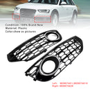 2010-2015 Audi A4 Allroad Honeycomb Fog Grille Grill Front Bumper Lower Cover Black Grill 8K0807681H 8K0807682H-5