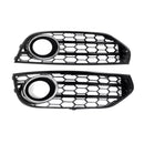 2010-2015 Audi A4 Allroad Honeycomb Fog Grille Grill Front Bumper Lower Cover Black Grill 8K0807681H 8K0807682H-9
