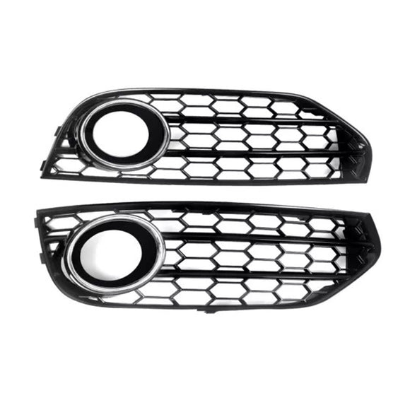 2010-2015 Audi A4 Allroad Honeycomb Fog Grille Grill Front Bumper Lower Cover Black Grill 8K0807681H 8K0807682H