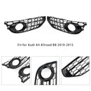 2010-2015 Audi A4 Allroad Honeycomb Fog Grille Grill Front Bumper Lower Cover Black Grill 8K0807681H 8K0807682H-12