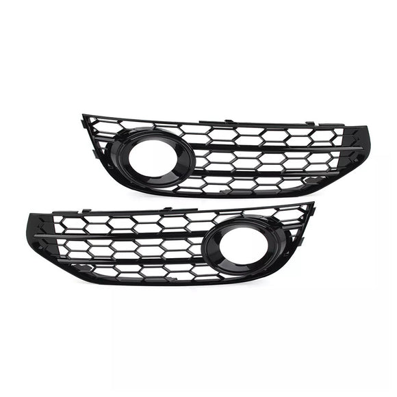 2010-2015 Audi A4 Allroad Honeycomb Fog Grille Grill Front Bumper Lower Cover Black Grill 8K0807681H 8K0807682H