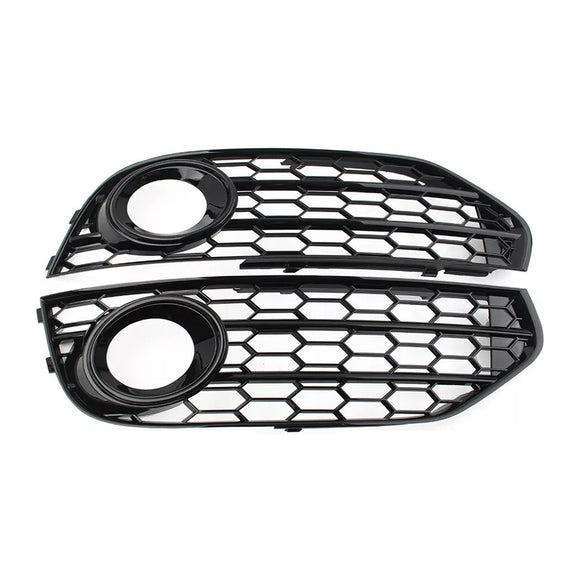 2010-2015 Audi A4 Allroad Honeycomb Fog Grille Grill Front Bumper Lower Cover Black Grill 8K0807681H 8K0807682H