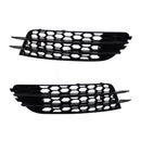 2012-2015 Audi A6 C7 Pre-Facelift Honycomb Lower Grille 2PCS Front Bumper Fog Light Black Cover Grill-40