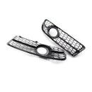 2005–2008 Audi A4 S-Line/S4 B7 Waben-Frontgrill-Set, oberer Grill + Nebelscheinwerfer-Grill, Stoßstangen-Set im RS-Stil-16